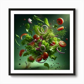 Salad Stock Videos & Royalty-Free Footage Art Print