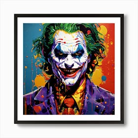 Abstract Retro Surrealism of The Joker 496380343 Art Print