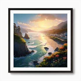 Greymouth West Coast Landscape Art Print