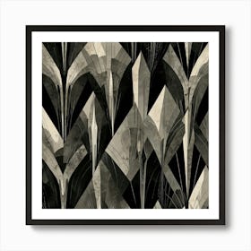 Black And White Abstract Art Print