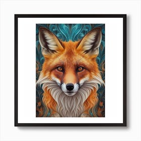 Enigmatic Fox Gaze Print Art Art Print