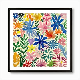 Summer Flowers Painting Matisse Style 5 Art Print