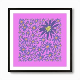 Blue Daisies Art Print