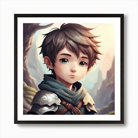 Tiny Adventurer of the Woods Art Print