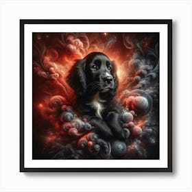 Dog In The Clouds Art Print