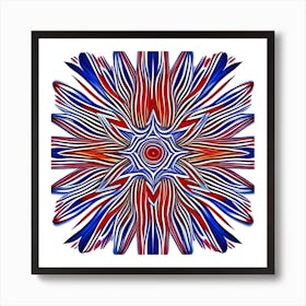 Patriotic Flower Art Print