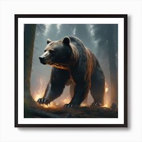 Bear In The Forest 32 Art Print