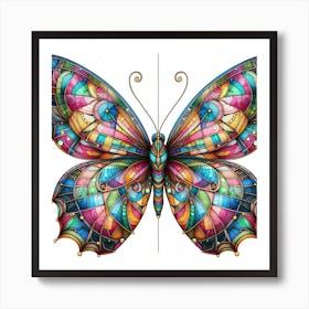 Geometric Art Butterfly Art Print