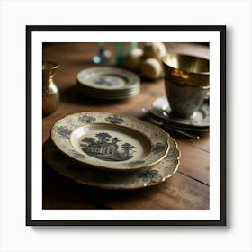 Default Create Unique Design Of Antique Plates 3 Art Print