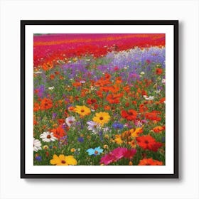 Field Of Flowers 1 Art Print