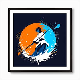 Samurai Warrior - Bo Staff - Wushu - Martial Arts 4 Art Print