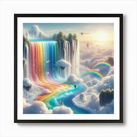 Rainbow Waterfall 1 Art Print