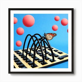 Butterfly On A Chess Board 4 Poster