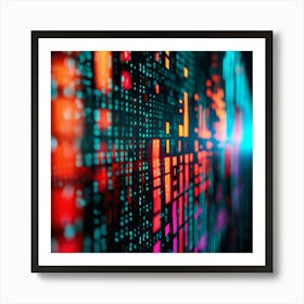 Abstract Background With Colorful Lights Art Print