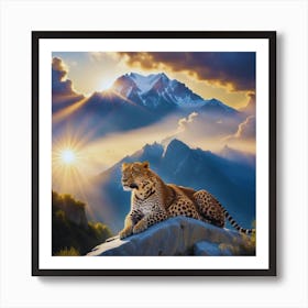 Leopard In The Mountains 1 Art Print