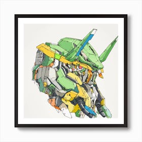 Gundam Head Art Print