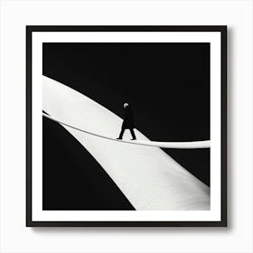 Man On A Tightrope Art Print