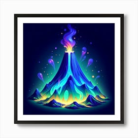 Lava Mountain Art Print