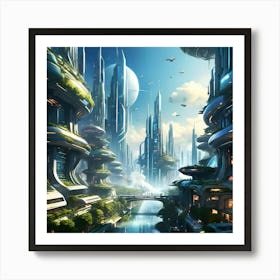 A futuristic city Art Print