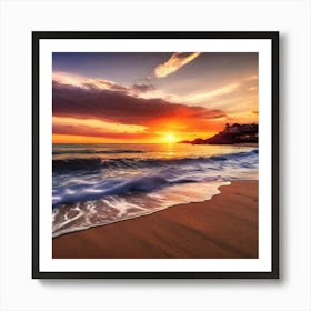 Sunset On The Beach 943 Art Print