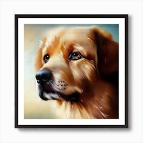 Golden Retriever Painting Art Print