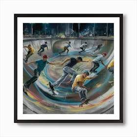 Skateboarders Art Print