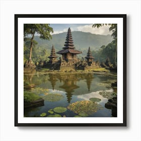 Temples In Bali Art Print