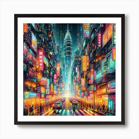 Neon City Art Print