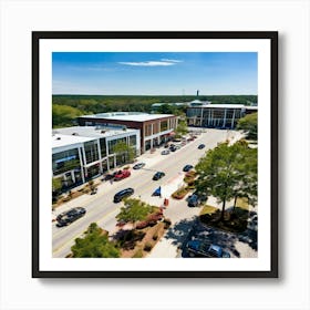 Outlet Georgia Community Mall Large Asphalt Car Drone Driving Southern City Infrastructur (5) Poster