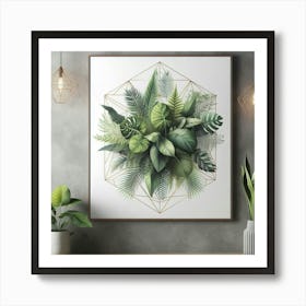 Geometric Plants Art Print