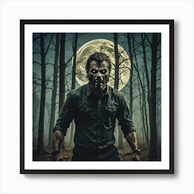 Werewolf In The Woods Art Print