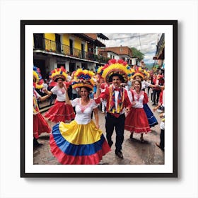 Ecuadorian Dancers 3 Art Print