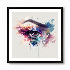 Watercolor Woman Eye #3 Art Print