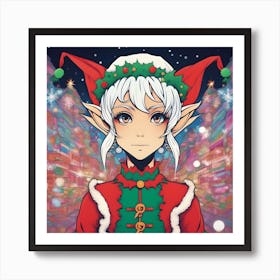 Christmas Elf 4 Art Print