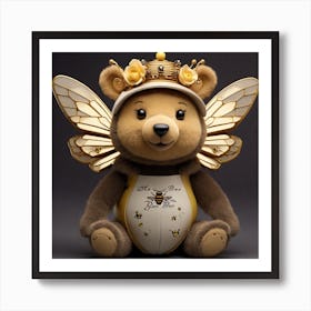 Bee shaped teddy bear Art Print