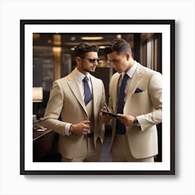 Two Men In Suits 3 Art Print