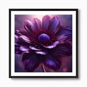 Purple Dahlia 1 Art Print