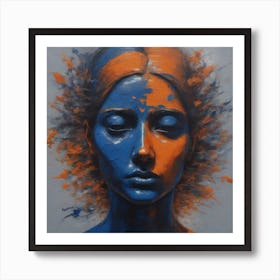 Blue And Orange Art Print