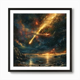 Comet In The Sky, Impressionism And Surrealism Art Print