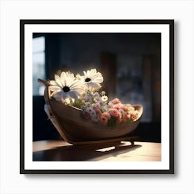 Flowers In A Boat 1 Art Print