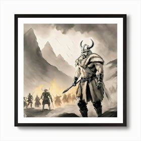 Viking warrior Art Print