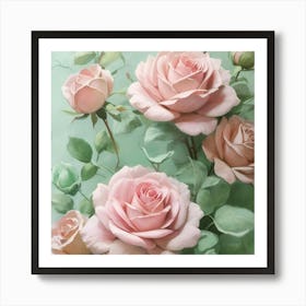 Pink Roses Art Print