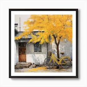 Yellow Bicycle Art Print