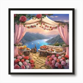 Roses In The Garden Art Print