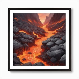 Lava River Art Print