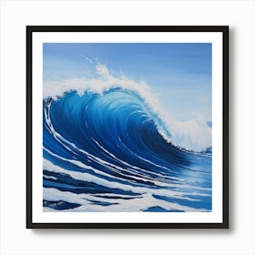 Blue Ocean Wave Art Print