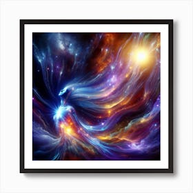 Woman In Space Art Print