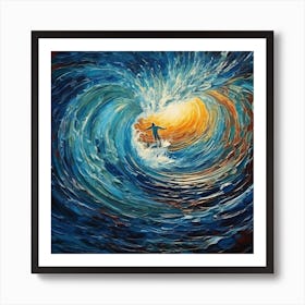 Surfer In The Wave 1 Art Print