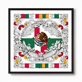 Mexican Flag 19 Art Print