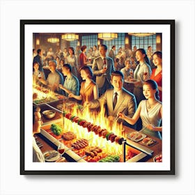 Sovereign Flame Restaurant Guests Refined Art Print